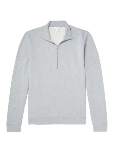 Sunspel Cotton-Jersey Half-Zip Sweatshirt - Men | Thumbnail 1 Sunspel Cotton-Jersey Half-Zip Sweatshirt - Men | Thumbnail 1