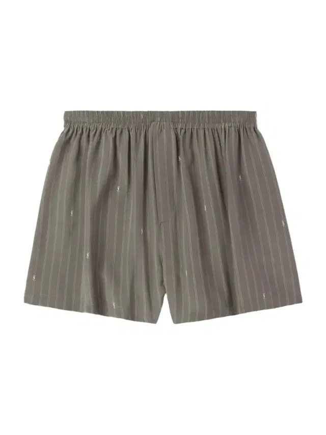 Straight-Leg Logo-Print Pinstriped Silk Shorts - Men