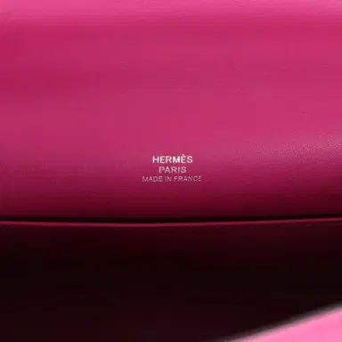 HERMÈS Hermes Kelly Pochette Rose Pourpre Swift Palladium Hardware | Thumbnail 7 HERMÈS Hermes Kelly Pochette Rose Pourpre Swift Palladium Hardware | Thumbnail 7