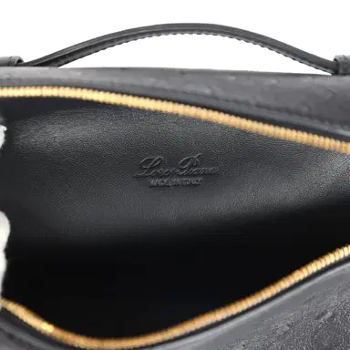 Madison Avenue Couture Loro Piana Extra Pocket L19 Pouch Black Ostrich Gold Hardware | Thumbnail 8 Madison Avenue Couture Loro Piana Extra Pocket L19 Pouch Black Ostrich Gold Hardware | Thumbnail 8