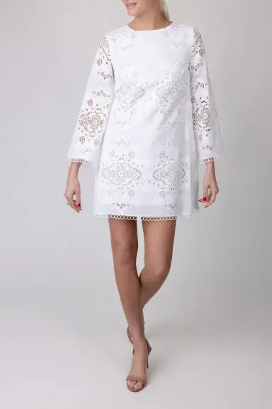 Borgo de Nor Stevie Dress - Ivory | Thumbnail 2