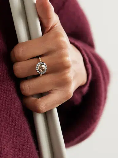 Marlo Laz Lexie 18-karat Gold, Morganite And Diamond Ring | Thumbnail 2 Marlo Laz Lexie 18-karat Gold, Morganite And Diamond Ring | Thumbnail 2