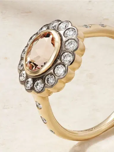 Marlo Laz Lexie 18-karat Gold, Morganite And Diamond Ring | Thumbnail 4 Marlo Laz Lexie 18-karat Gold, Morganite And Diamond Ring | Thumbnail 4