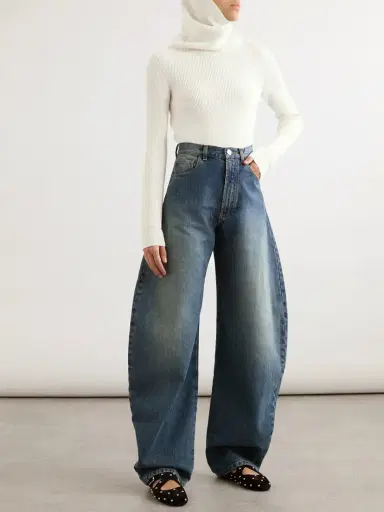 Alaïa Hooded Cropped Ribbed Wool-blend Sweater | Thumbnail 2