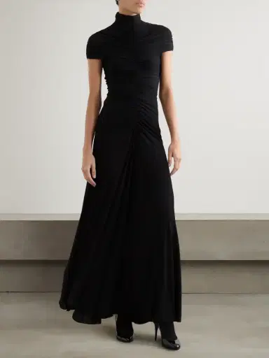 Alaïa Ruched Jersey Maxi Dress | Thumbnail 2