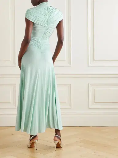 Alaïa Ruched Jersey Midi Dress | Thumbnail 3
