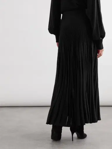 Alaïa Pleated Wool Midi Skirt | Thumbnail 4 Alaïa Pleated Wool Midi Skirt | Thumbnail 4
