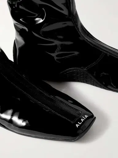 Alaïa Glossed Ankle Boots | Thumbnail 4