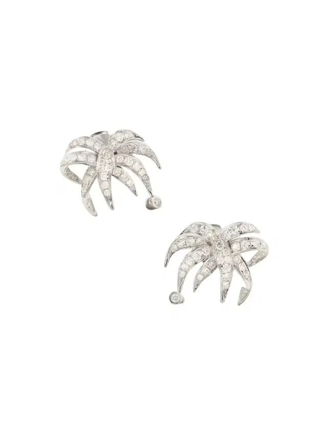 Yvonne Léon Paradise Island 18-karat White Gold Diamond Earrings