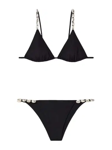 SARA CRISTINA Cowries Embellished Triangle Bikini | Thumbnail 1 SARA CRISTINA Cowries Embellished Triangle Bikini | Thumbnail 1