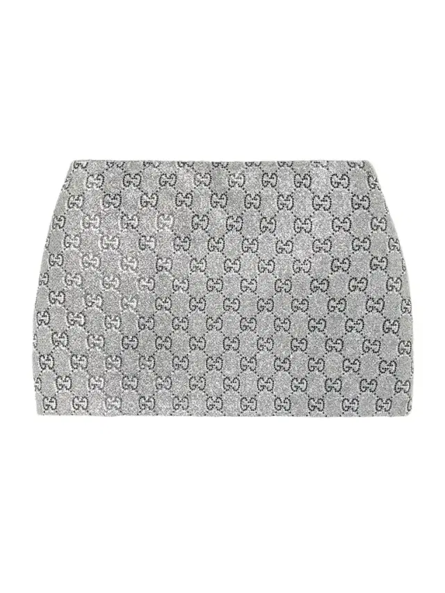 Metallic Tweed Mini Skirt
