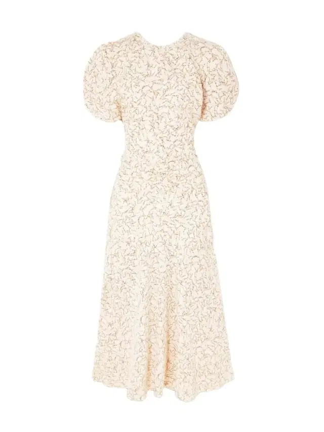 Gathered Floral-print Voile Midi Dress