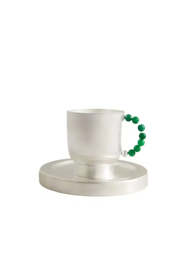 Natalia Criado Perlina Silver-plated Brass And Quartz Teacup And Saucer Set