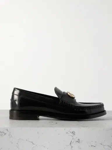 Gucci Marmont Logo-embellished Leather Loafers | Thumbnail 1