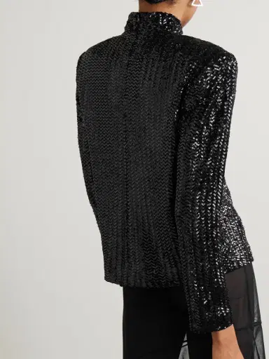 Anine Bing Josephine Sequined Tulle Top | Thumbnail 3