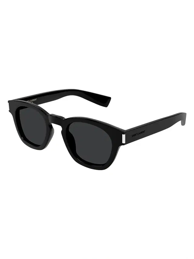 Men's Corner Angle Vintage SL 746 Panthos 48MM Oval Sunglasses - Dark Grey Black Men's Corner Angle Vintage SL 746 Panthos 48MM Oval Sunglasses - Dark Grey Black