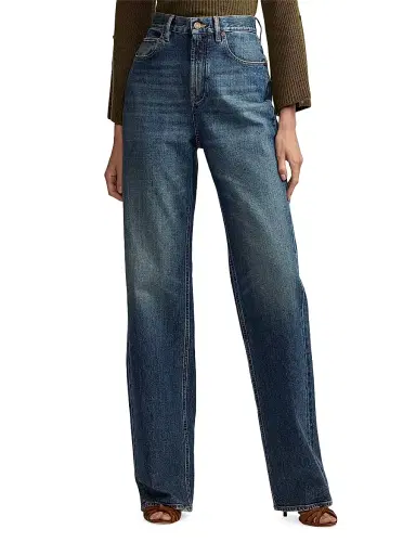 Ralph Lauren Collection Women's Nova Mid-Rise Straight Jeans - Blue Ridge Breeze Wash - Size 31 | Thumbnail 3 Ralph Lauren Collection Women's Nova Mid-Rise Straight Jeans - Blue Ridge Breeze Wash - Size 31 | Thumbnail 3