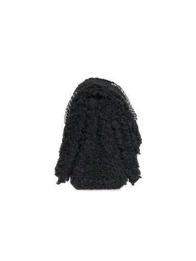 Balenciaga Women's Crush Chain Bag Fake Shearling - Black | Thumbnail 3