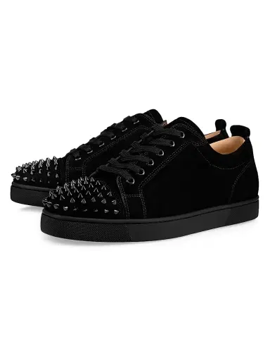 Christian Louboutin Men's Louis Junior Spikes Low-Top Sneakers | Thumbnail 2