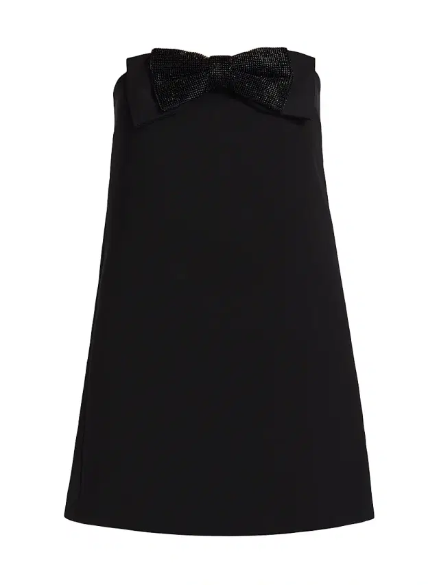 Self-Portrait Women's Diamanté Crepe Bandeau Minidress - Black