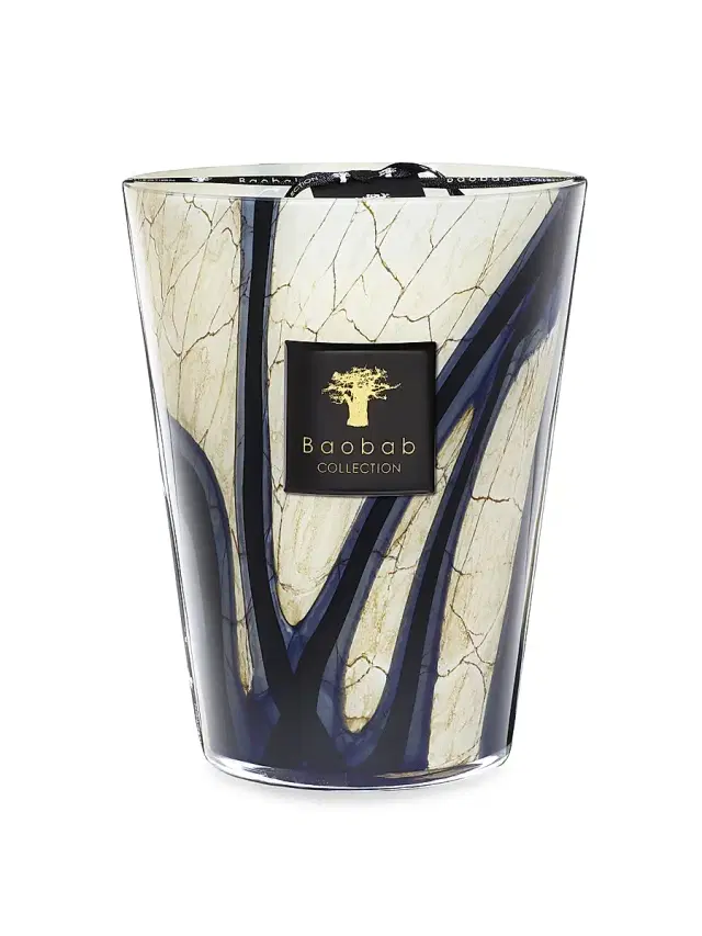 Baobab Collection Stones Lazuli Max 24 Candle - Blue