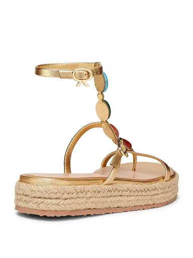 Gianvito Rossi Women's Nappa Silk+Corda Sandals - Mekong - Size 11 | Thumbnail 3