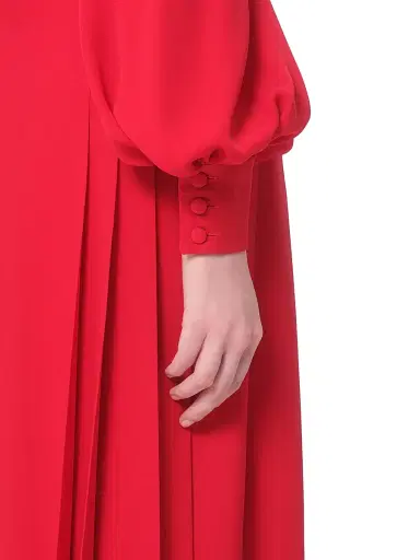 Valentino Garavani Women's Georgette Gown - Red - Size 4 | Thumbnail 6 Valentino Garavani Women's Georgette Gown - Red - Size 4 | Thumbnail 6