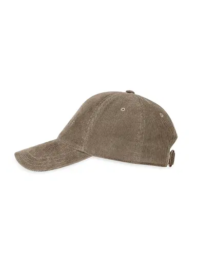 Saint Laurent Men's Cap in Corduroy - Kaki - Size XL | Thumbnail 2
