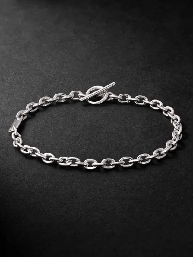 M. COHEN Plaun Link Sterling Silver Chain Bracelet - Men