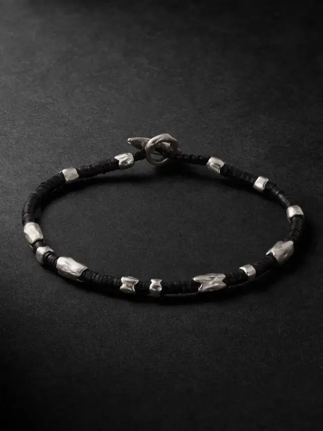 M. COHEN Dryp Sterling Silver Beaded Bracelet - Men