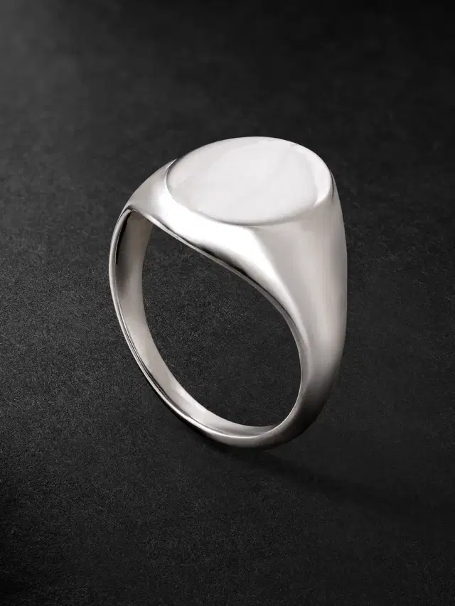 M. COHEN Sterling Silver Signet Ring - Men