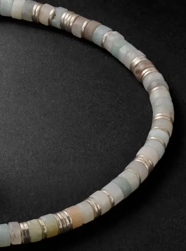 M. COHEN Tucson Sterling Silver, Amazonite and Cord Beaded Bracelet - Men | Thumbnail 3 M. COHEN Tucson Sterling Silver, Amazonite and Cord Beaded Bracelet - Men | Thumbnail 3