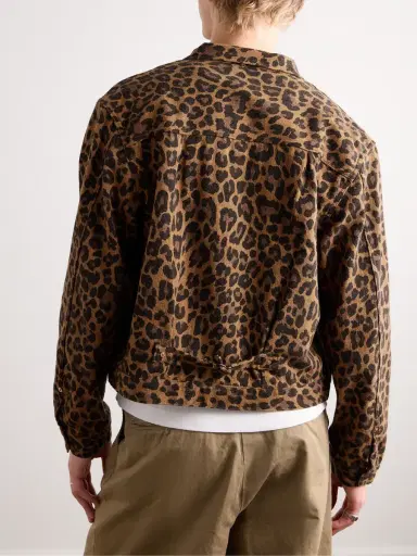 KAPITAL Leopard-Print Brushed Cotton-Blend Twill Jacket - Men | Thumbnail 3