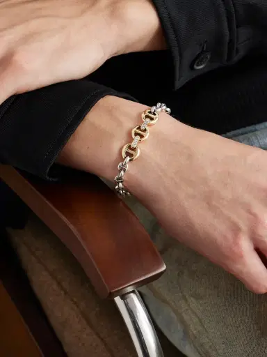Hoorsenbuhs Sterling Silver and 18-Karat Gold Diamond Bracelet - Men | Thumbnail 2 Hoorsenbuhs Sterling Silver and 18-Karat Gold Diamond Bracelet - Men | Thumbnail 2