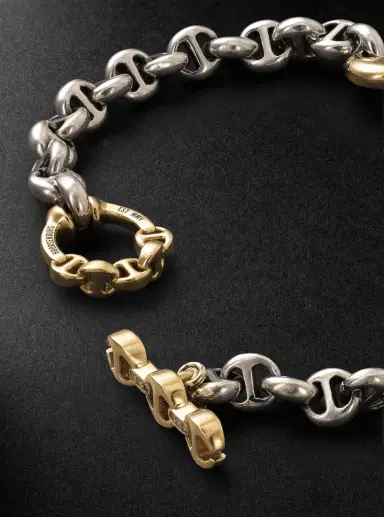 Hoorsenbuhs Sterling Silver and 18-Karat Gold Diamond Bracelet - Men | Thumbnail 3 Hoorsenbuhs Sterling Silver and 18-Karat Gold Diamond Bracelet - Men | Thumbnail 3
