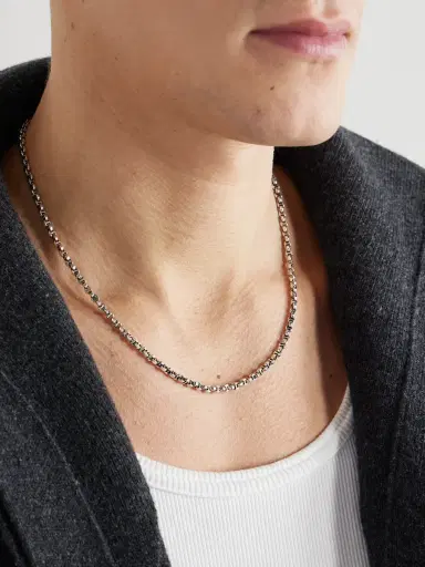 Hoorsenbuhs Micro Open-Link™ Sterling Silver Chain Necklace - Men | Thumbnail 2 Hoorsenbuhs Micro Open-Link™ Sterling Silver Chain Necklace - Men | Thumbnail 2