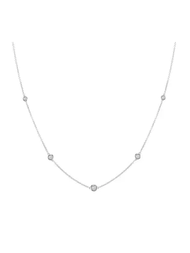 Wish Fine Jewelry 0.35ct Diamond 14K Gold By The Yard Necklace | Thumbnail 2
