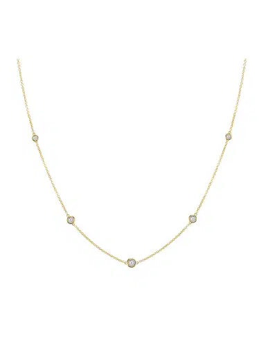 Wish Fine Jewelry 0.35ct Diamond 14K Gold By The Yard Necklace | Thumbnail 1