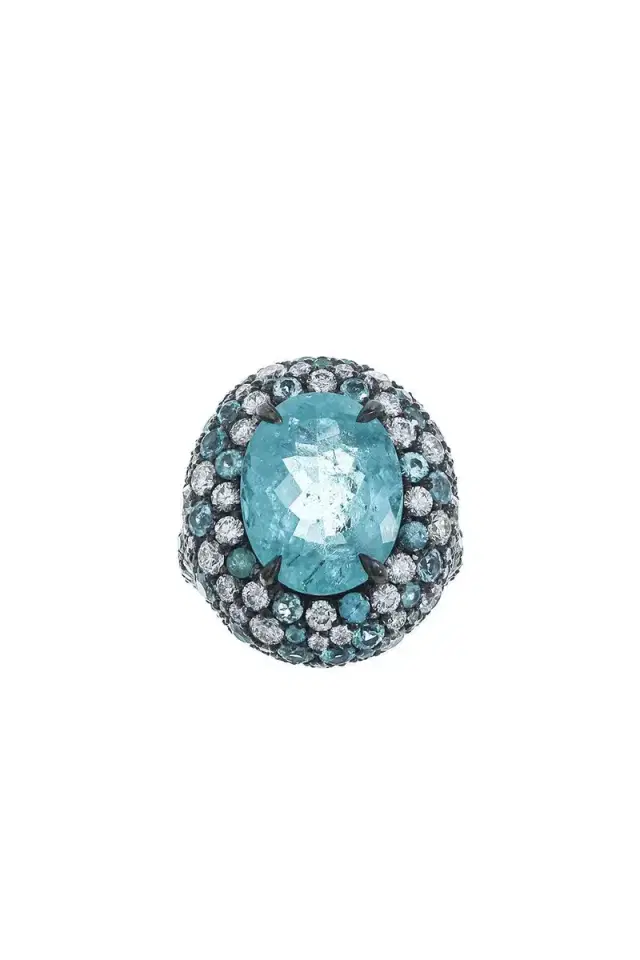 Paraiba Diamond Ring