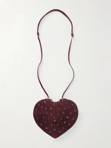 Alaïa Le Cœur Crystal-embellished Suede Shoulder Bag | Thumbnail 3 Alaïa Le Cœur Crystal-embellished Suede Shoulder Bag | Thumbnail 3