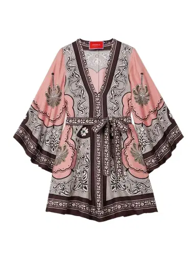 La DoubleJ Magnifico Belted Printed Silk-twill Mini Dress | Thumbnail 1