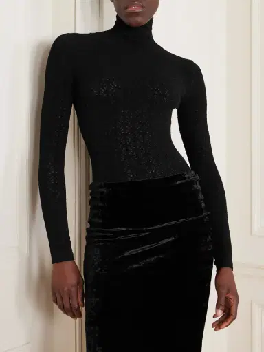 Alaïa Open-knit Turtleneck Bodysuit | Thumbnail 3 Alaïa Open-knit Turtleneck Bodysuit | Thumbnail 3