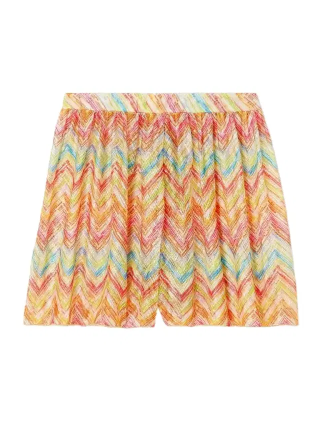 Mare Striped Crochet-knit Shorts