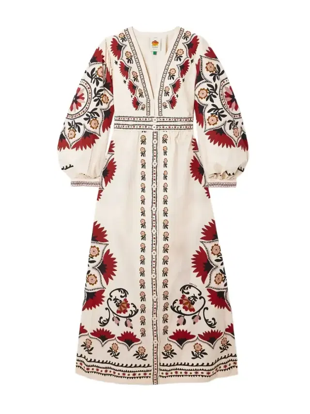 Cashew Mandala Floral-print Cotton-poplin Maxi Dress