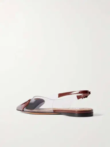 Alaïa Le Cœur Pu And Patent-leather Slingback Point-toe Flats | Thumbnail 3 Alaïa Le Cœur Pu And Patent-leather Slingback Point-toe Flats | Thumbnail 3