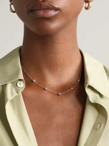 L’Atelier Nawbar The 5 Dots 18-karat White Gold Diamond Necklace | Thumbnail 2 L’Atelier Nawbar The 5 Dots 18-karat White Gold Diamond Necklace | Thumbnail 2