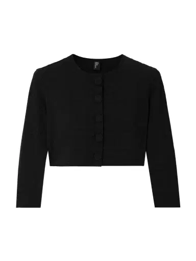 Lisa Marie Fernandez Cropped Seersucker Cardigan | Thumbnail 1