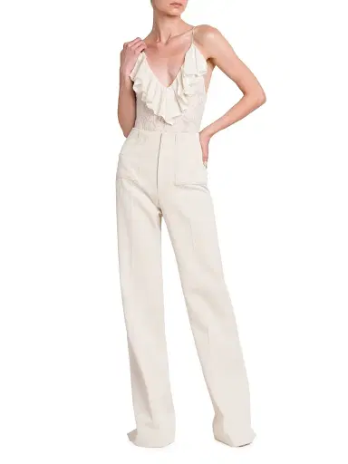 Philosophy di Lorenzo Serafini Women's Diagonal Canvas Trousers | Thumbnail 2 Philosophy di Lorenzo Serafini Women's Diagonal Canvas Trousers | Thumbnail 2