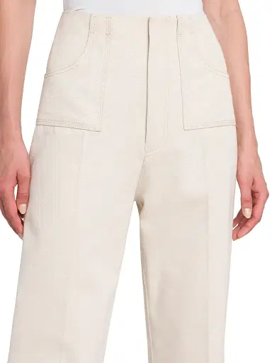 Philosophy di Lorenzo Serafini Women's Diagonal Canvas Trousers | Thumbnail 6 Philosophy di Lorenzo Serafini Women's Diagonal Canvas Trousers | Thumbnail 6