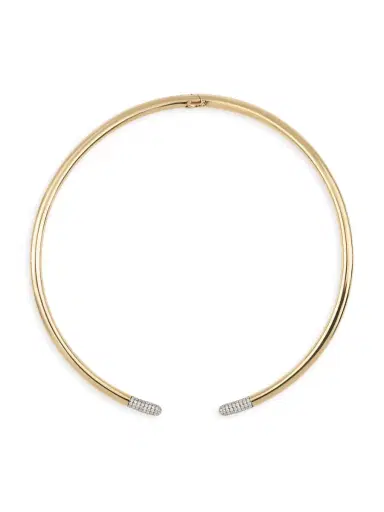 Rainbow K Women's Tube 14K Yellow Gold & 1.5 TCW Diamond Necklace - Gold | Thumbnail 3